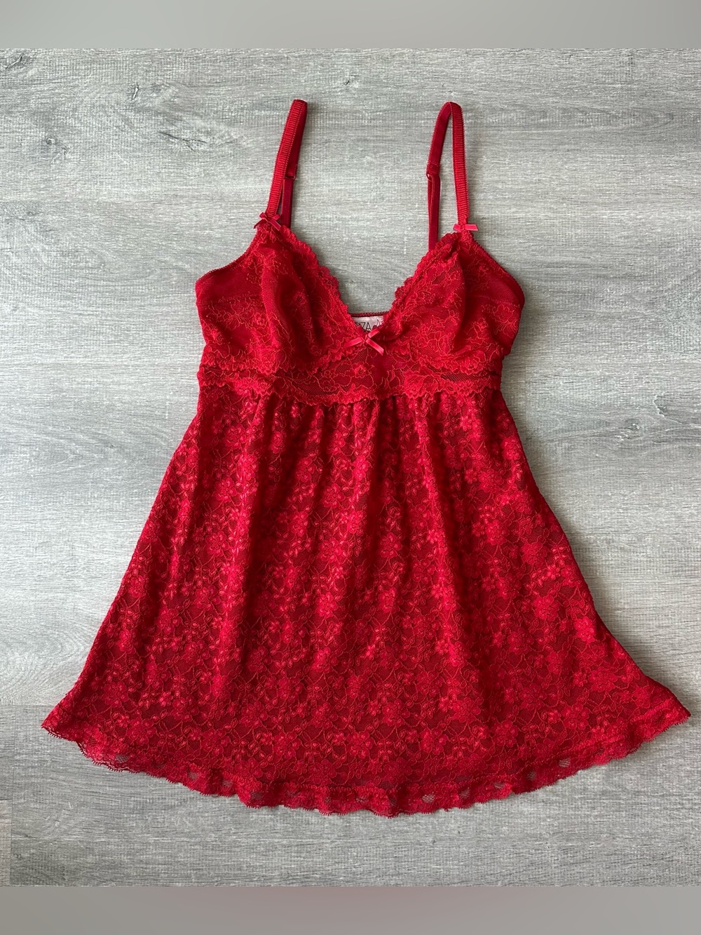 La Senza Red Lace Babydoll Chemise Nightdress Slips Party Festival Night out